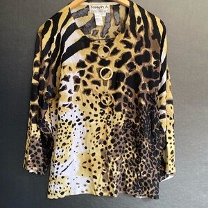 JOSEPH A. Leopard Print Top